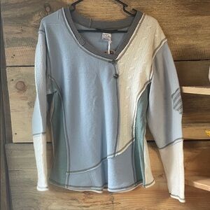Elisabethan Patchwork Button V Neck Sweater